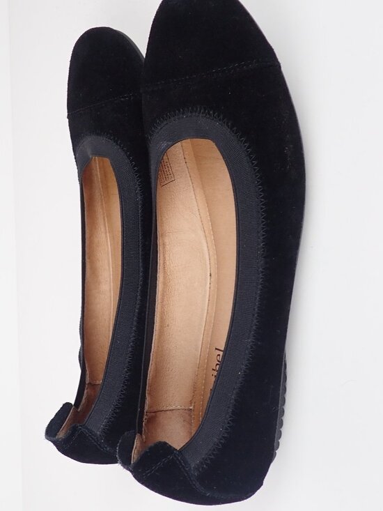 Joseph Seibel Womens 38 US 7/7.5 Pippa Black Suede Comfort Ballet Slip On Flats - Picture 7 of 11